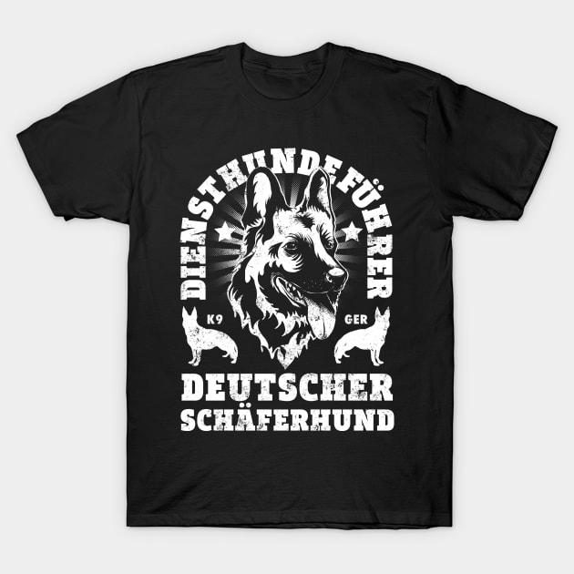 German Shepherd Service Dog T-Shirt by Black Tee Inc